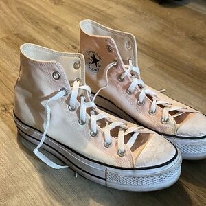 Converse High-Top Sneakers in Light Pink